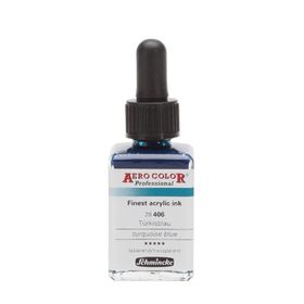 Schmincke Aero Color No:406 Turquoise Blue 28 ML Akrilik Mürekkep