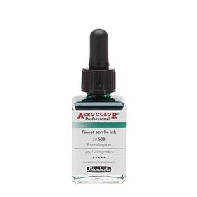 Schmincke Aero Color No:500 Phthalo Green 28 ml Akrilik Mürekkep