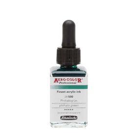 Schmincke Aero Color No:500 Phthalo Green 28 ml Akrilik Mürekkep