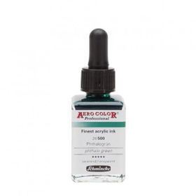 Schmincke Aero Color No:500 Phthalo Green 28 ml Akrilik Mürekkep