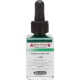 Schmincke Aero Color No:501 Brilliant Green 28 ML Akrilik Mürekkep