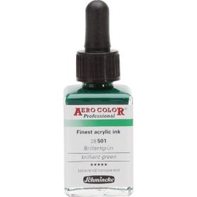 Schmincke Aero Color No:501 Brilliant Green 28 ML Akrilik Mürekkep