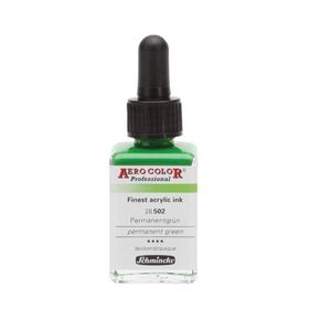 Schmincke Aero Color No:502 Permanent Green 28 ml Akrilik Mürekkep