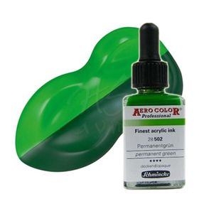 Schmincke Aero Color No:502 Permanent Green 28 ml Akrilik Mürekkep
