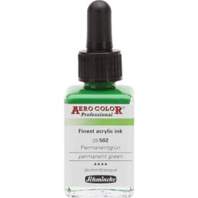 Schmincke Aero Color No:502 Permanent Green 28 ml Akrilik Mürekkep