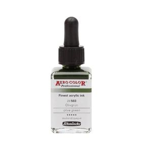 Schmincke Aero Color No:503 Olive Green 28 ml Akrilik Mürekkep