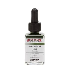 Schmincke Aero Color No:503 Olive Green 28 ml Akrilik Mürekkep