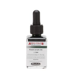Schmincke Aero Color No:504 Chromium Oxide Green Brillliant 28 ml Akrilik Mürekkep