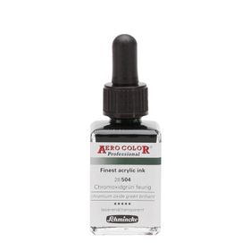 Schmincke Aero Color No:504 Chromium Oxide Green Brillliant 28 ml Akrilik Mürekkep