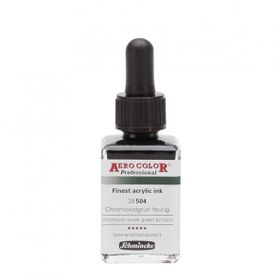 Schmincke Aero Color No:504 Chromium Oxide Green Brillliant 28 ml Akrilik Mürekkep
