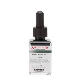 Schmincke Aero Color No:504 Chromium Oxide Green Brillliant 28 ml Akrilik Mürekkep