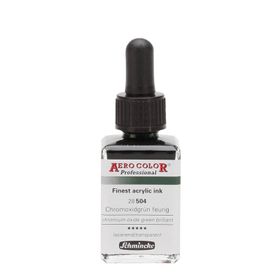 Schmincke Aero Color No:504 Chromium Oxide Green Brillliant 28 ml Akrilik Mürekkep