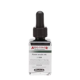 Schmincke Aero Color No:504 Chromium Oxide Green Brillliant 28 ml Akrilik Mürekkep