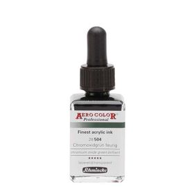Schmincke Aero Color No:504 Chromium Oxide Green Brillliant 28 ml Akrilik Mürekkep