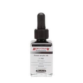 Schmincke Aero Color No:702 Black 28 ML Akrilik Mürekkep