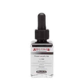 Schmincke Aero Color No:702 Black 28 ML Akrilik Mürekkep