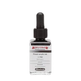 Schmincke Aero Color No:702 Black 28 ML Akrilik Mürekkep