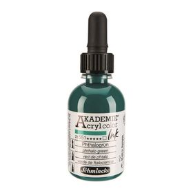 Schmincke Akademie No:551 Phthalo Green 50 ml Akrilik Mürekkep