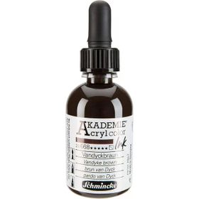 Schmincke Akademie No:668 Vandyke Brown 50 ml Akrilik Mürekkep