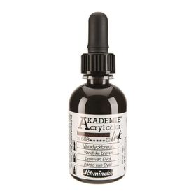 Schmincke Akademie No:668 Vandyke Brown 50 ml Akrilik Mürekkep