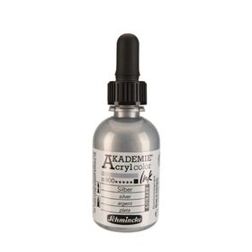 Schmincke Akademie No:800 Silver 50 ml Akrilik Mürekkep