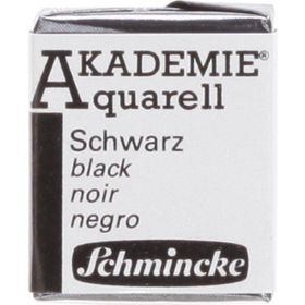 Schmincke Akademie Yarım Tablet Black Sulu Boya