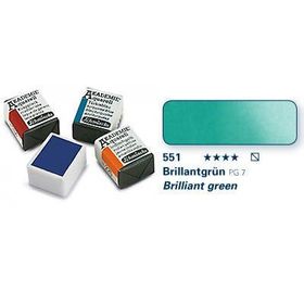 Schmincke Akademie Yarım Tablet Brilliant Green Sulu Boya