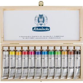 Schmincke HKS Designers' Gouache 12x20 ml Guaj Boya Ahşap Kutu Set