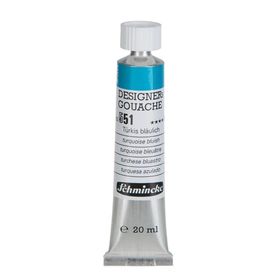 Schmincke HKS Designers' Gouache No:551 Turquoise Bluish 20 ml Tüp Guaj Boya
