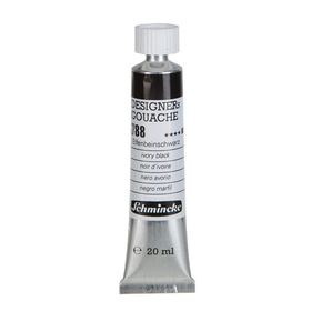 Schmincke HKS Designers' Gouache No:788 Ivory Black 20 ml Tüp Guaj Boya