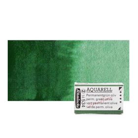 Schmincke Horadam 534 Permanent Green Olive Tam Tablet Sulu Boya
