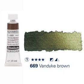 Schmincke Horadam Tüp Seri 1 No:669 Vandyke Brown 15 ml Sulu Boya