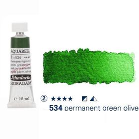 Schmincke Horadam Tüp Seri 2 No:534 Permanent Green Olive 15 ml Sulu Boya