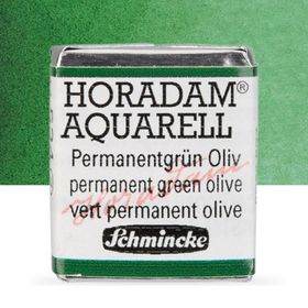 Schmincke Horadam Yarım Tablet Permanent Green Olive Sulu Boya