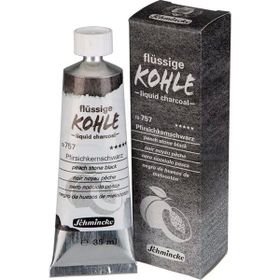 Schmincke Kohle Liquid Charcoal Sıvı Kömür 35 ml Peach Stone Black Füzen Kalem