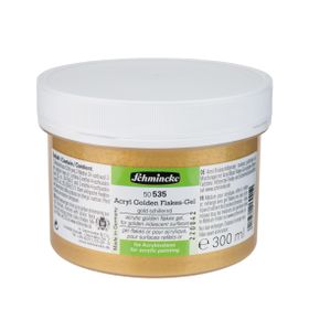 Schmincke Medium 535 250 ml Golden Flakes Gel Altın Parçalı Jel