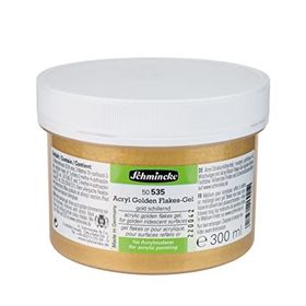 Schmincke Medium 535 250 ml Golden Flakes Gel Altın Parçalı Jel