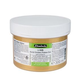 Schmincke Medium 535 250 ml Golden Flakes Gel Altın Parçalı Jel