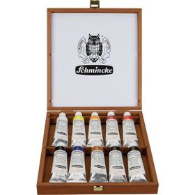 Schmincke Mussini Ahşap Kutu 10 x 35 ml Tüp Yağlı Boya Seti