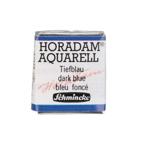Schmincke Seri 3 498 Dark Blue Indigo Horadam Aquarell Artist Yarım Tablet Sulu Boya