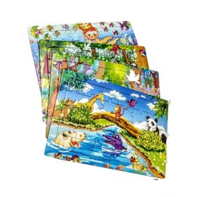 Schmülzer 30 Parça Renkli Hayvanlar Alemi 4 Adet Çocuk Eğitici Puzzle