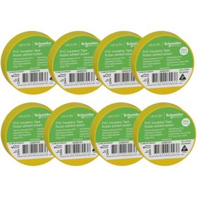 Schneider 2420101 8 Adet 19 mm x 20 m Sarı İzole Elektrik Bandı