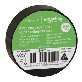 Schneider 2420103 Siyah 19 mm 20 m Pvc İzole Elektirik Bandı