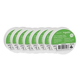 Schneider 2420104 8 Adet 19 mm x 20 m Beyaz İzole Elektrik Bandı