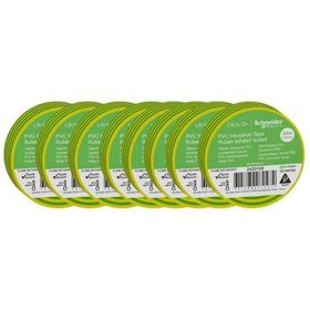 Schneider 2420105 8 Adet 19 mm x 20 m Sarı Yeşil İzole Elektrik Bandı