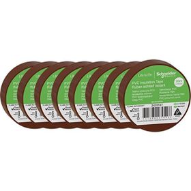 Schneider 2420107 8 Adet 19 mm x 20 m Kahverengi İzole Elektrik Bandı