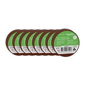 Schneider 2420107 8 Adet 19 mm x 20 m Kahverengi İzole Elektrik Bandı