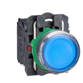 Schneider 3389110136982 Electric Çap 22 Yaylı Dönüş 1NA+1NK 220...240V Mavi Sıva Altı Eksiksiz Işıklı Buton