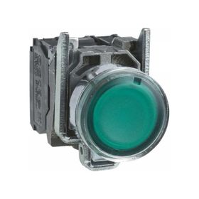 Schneider 3389110892048 Electric 22 mm Işıklı Yaylı Buton Yeşil 24V AC DC Ledli