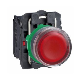 Schneider 3389110904178 Electric Çap 22 Yaylı Dönüş 1NA+1NK 250V Kırmızı Sıva Altı Eksiksiz Işıklı Buton